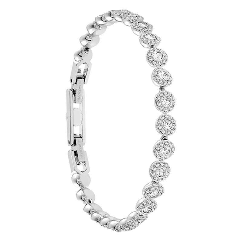 Angélic White Rhodium-Plated Metal Bracelet, 17 cm to 18.50 cm - 5071173 - Swarovski