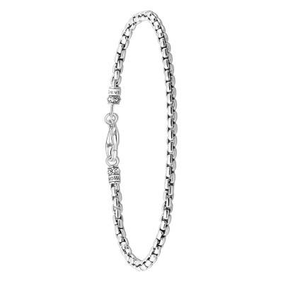 Fine Box Chain 925 Silver Bracelet, Length 16 cm to 19 cm, Width 3 mm - A2086-637-21 - Thomas Sabo