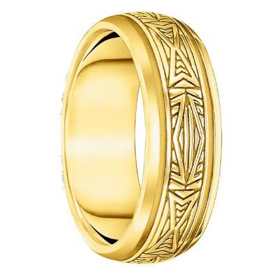 Yellow Gold-Plated Ornament Ring - TR2277-413-39 - Thomas Sabo