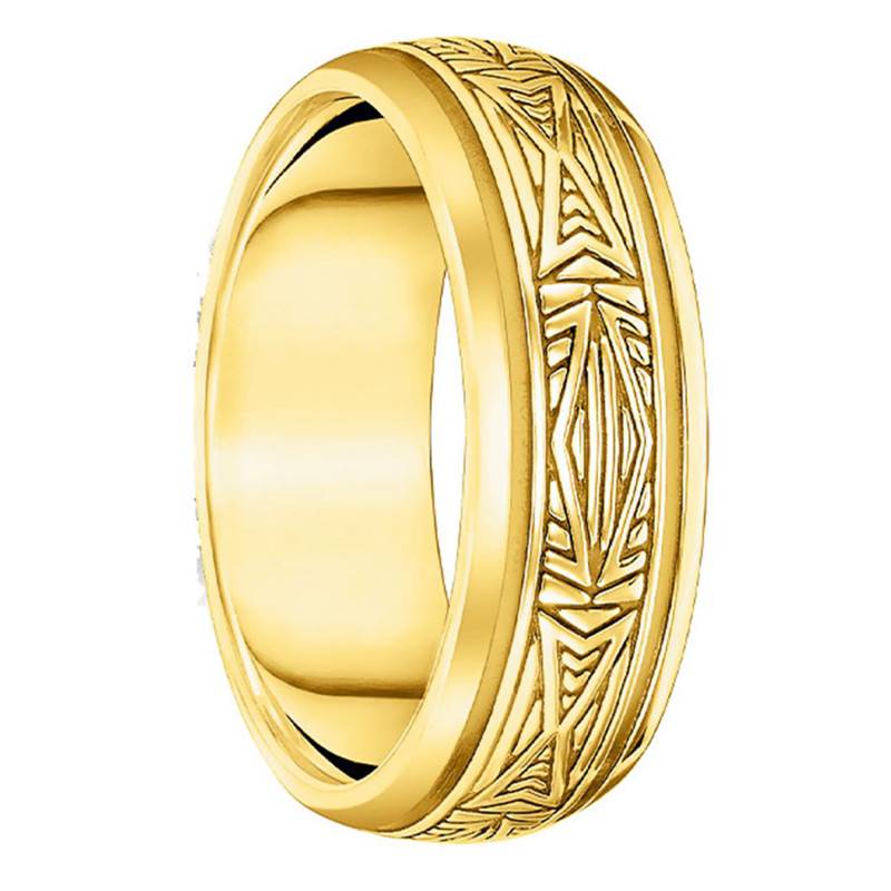 Yellow Gold-Plated Ornament Ring - TR2277-413-39 - Thomas Sabo