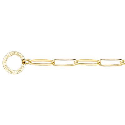 Bracelet Charm Plaqué Or, Longueur 15,5 à 18,5 cm - X0253-413-39 - Thomas Sabo