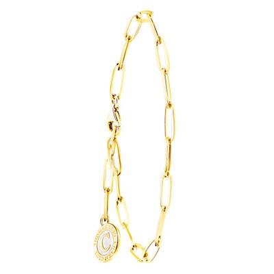 Bracelet Charmista Coin en Plaqué Or, Longueur 15,00 cm ou 17,00 cm, Largeur 2,50 mm - X0286-427-39 - Thomas Sabo