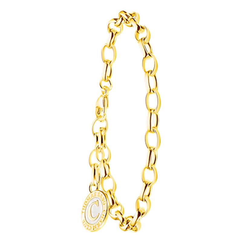 Yellow Gold-Plated Charmista Coin Charm Bracelet, Length 15 cm or 17 cm, Width 5 mm - X0287-427-39 - Thomas Sabo