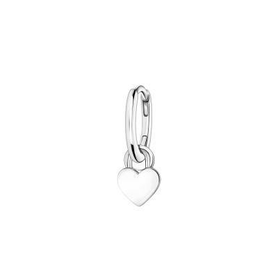 Créole Unique avec Pendentif Coeur en Argent, Diamètre 15 mm - CR717-001-21 - Thomas Sabo