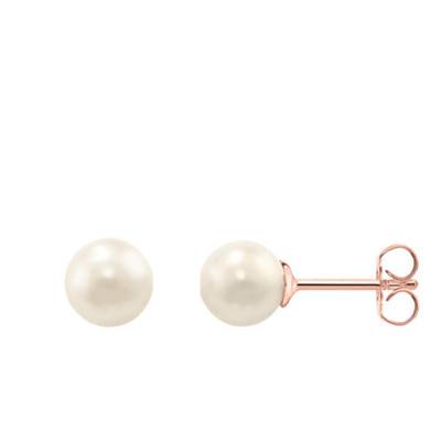 Clous d'oreilles Perle Plaqué Or Rose - H1430-428-14 - Thomas Sabo