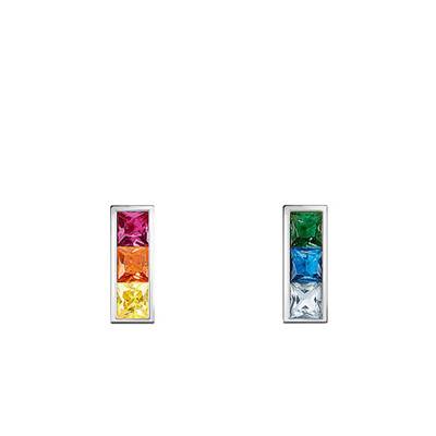 Puces d'oreilles Rainbow pierres colorées Argent 925 - H2250-477-7 - Thomas Sabo