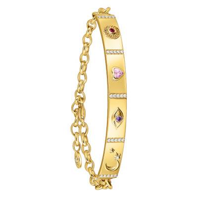 Bracelet Cosmic Amulets Plaqué Or Jaune, Longueur 16 cm à 19 cm - A2139-995-7-L19v - Thomas Sabo