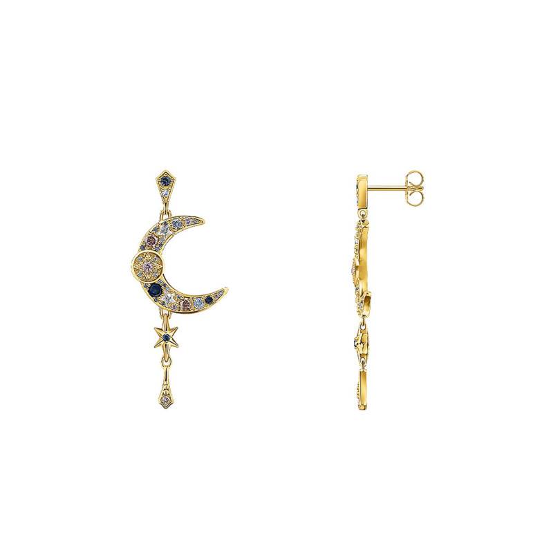Gold-Plated Moon Drop Earrings - H2200-959-7 - Thomas Sabo