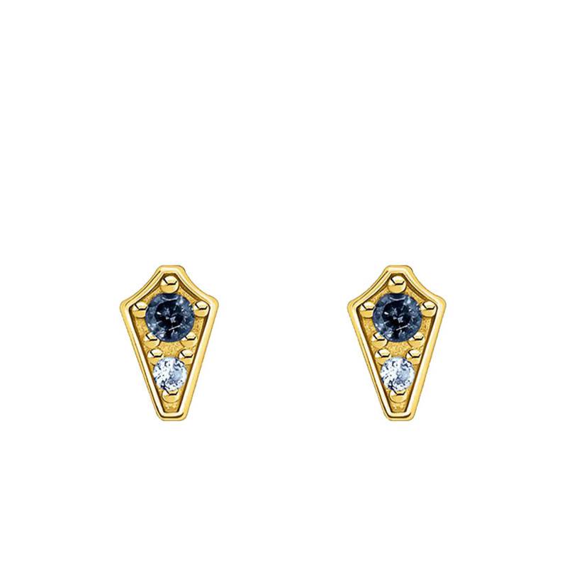 Gold-Plated Stud Earrings with Stones - H2210-960-1 - Thomas Sabo