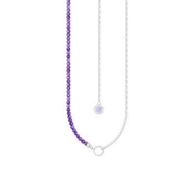 Collier Charmista As We Dream Perles Imitation Améthyste en Argent 925, 37 & 45 cm - KE2190-007-13 - Thomas Sabo