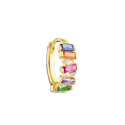 Petite Créole Unique Dorée Pierres Colorées - CR665-488-7, Diamètre 14 mm - Thomas Sabo