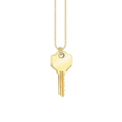Gold-Plated Key Cable Chain Necklace, Length 40 to 45 cm - KE2129-413-39 - Thomas Sabo