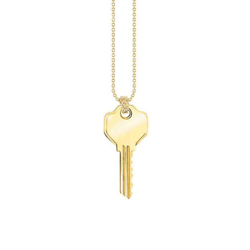 Gold-Plated Key Cable Chain Necklace, Length 40 to 45 cm - KE2129-413-39 - Thomas Sabo