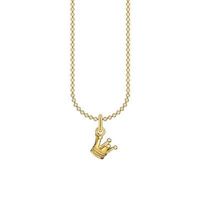Gold-Plated Crown Necklace, Length 38 cm to 45 cm - KE2040-413-39 - Thomas Sabo