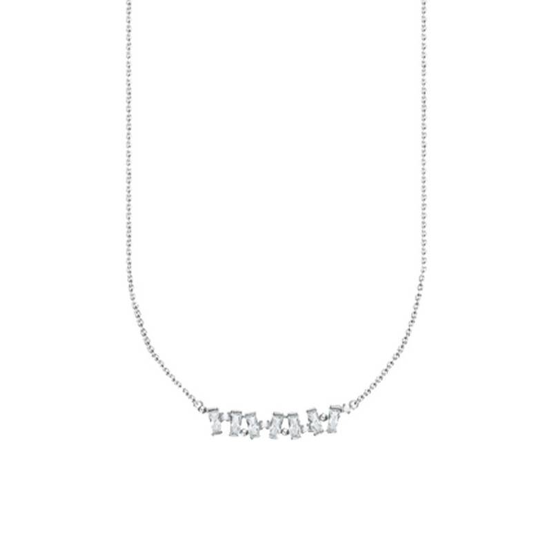 925 Silver & White Stone Necklace, Length 38 cm to 42 cm - KE2095-051-14 - Thomas Sabo