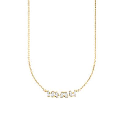 Chaine Dorée Pierres Blanches - KE2095-414-14, Longueur 38 à 42 cm - Thomas Sabo