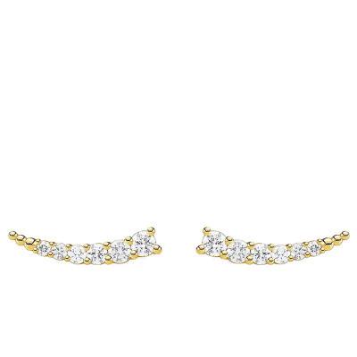 Boucles d'oreilles Grimpantes Pierres Blanches Dorées, H2158-414-14 - Thomas Sabo