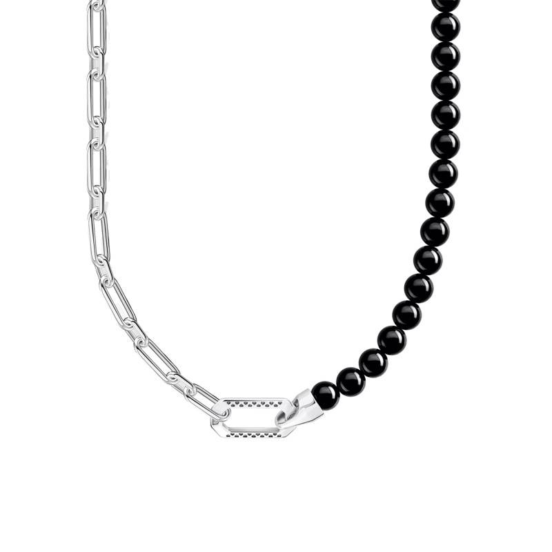 925 Silver & Onyx Bead Necklace, 55 cm Length - KE2179-507-11 - Thomas Sabo