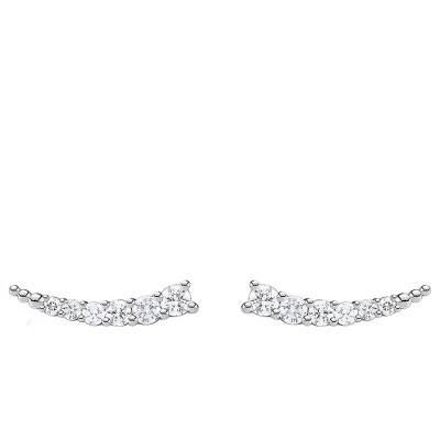 Boucles d'oreilles Grimpantes Pierres Blanches Argent, H2158-051-14 - Thomas Sabo