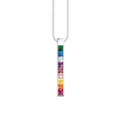 Collier Rainbow Pierres multicolores Argent massif 925, 40 à 45 cm - KE2146-477-7 - Thomas Sabo