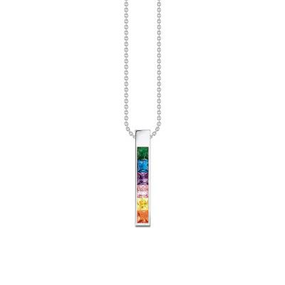 Collier Rainbow Argent 925 pierres colorées - KE2113-166-7, 40 à 45 cm - Thomas Sabo