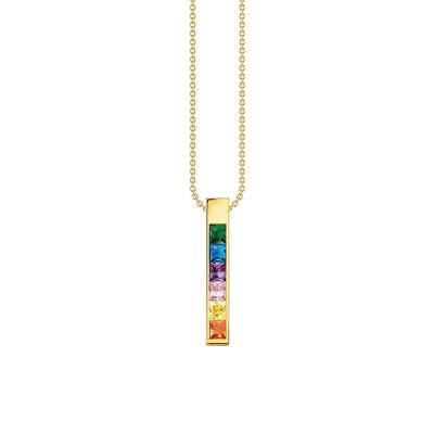 Collier Rainbow Pierres multicolores Plaqué Or - KE2113-971-7, 40 à 45 cm - Thomas Sabo