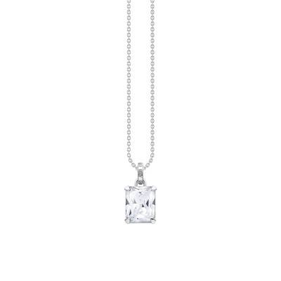 Collier Pierre Blanche en Argent 925 - KE1964-051-14, Longueur de 45 cm - Thomas Sabo