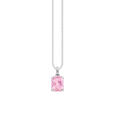 Collier Heritage Pierre Rose en Argent - KE1964-051-9, Longueur de 40 à 45 cm - Thomas Sabo