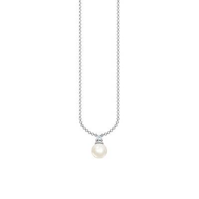 Collier chaîne perle argent KE2121-167-14-L45V, Longueur 40 à 45 cm - Thomas Sabo