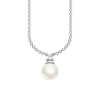 Collier chaîne perle argent KE2121-167-14-L45V, Longueur 40 à 45 cm - Thomas Sabo