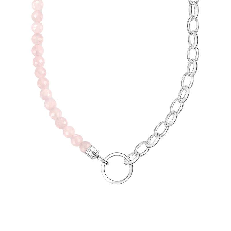 925 Silver & Rose Pearl Charm Necklace, Length 40 cm to 45 cm - KE2188-034-9 - Thomas Sabo