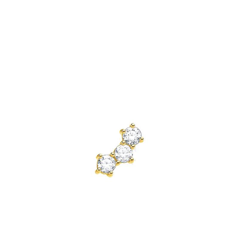 Gold-Plated White Stone Single Stud Earring - H2132-414-14 - Thomas Sabo