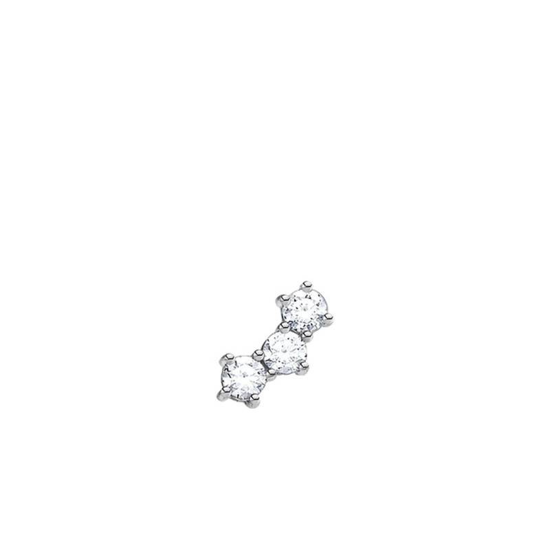 Silver White Stone Single Stud Earring - H2132-051-14 - Thomas Sabo