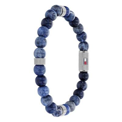 Bracelet Acier Pierres Sodalites Bleues, Longueur 18,5 cm - 2790436 - Tommy Hilfiger