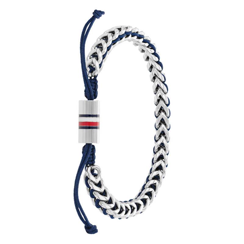 Navy Blue Stainless Steel & Nylon Braided Bracelet, 19 cm - 2790511 - Tommy Hilfiger