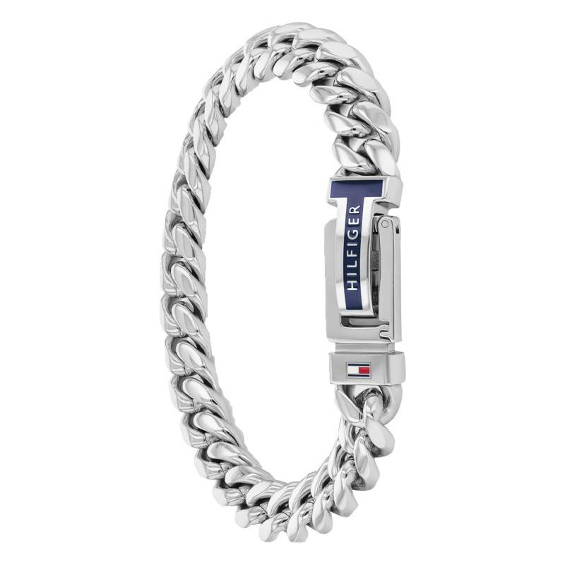 Steel Cuban Link Bracelet, Length 19 cm - 2790433 - Tommy Hilfiger