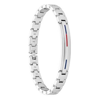 Grey Steel & Enamel Bracelet, Adjustable Length 20 cm - Tommy Hilfiger