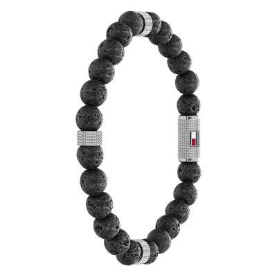 Steel & Lava Stone Bracelet, Length 18.50 cm - 2790435 - Tommy Hilfiger