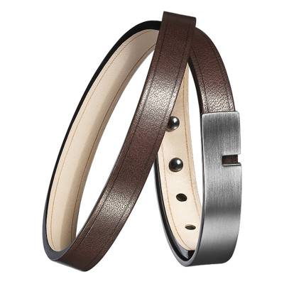 Bracelet U-Turn Twice Chocolat Ingrassato, Longueur 15,5 à 21 cm - Ursul