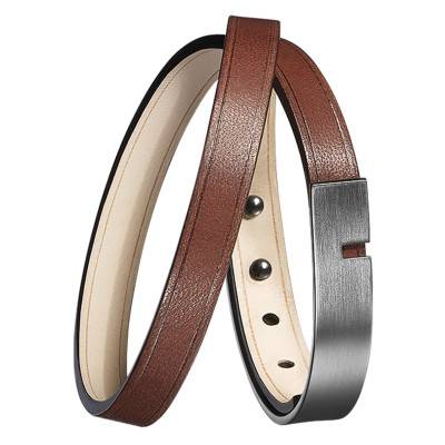 Bracelet U-Turn Twice Fauve Ingrassato, Longueur 15,5 à 21 cm - Ursul