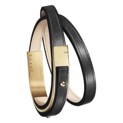Black UROCK Révolution Bracelet Gold Clasp, Length 13 cm to 17.5 cm - Ursul