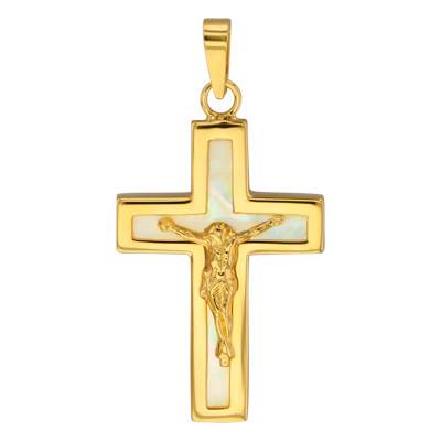 Pendentif Croix Christ Or Jaune 750 - Vandona