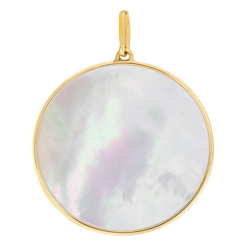 375 Yellow Gold & Mother-of-Pearl Pendant, 18 mm Diameter - Vandona