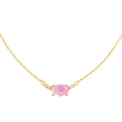 Collier Hélia Tourmaline Or Jaune 375, Longueur 42 cm - Vandona
