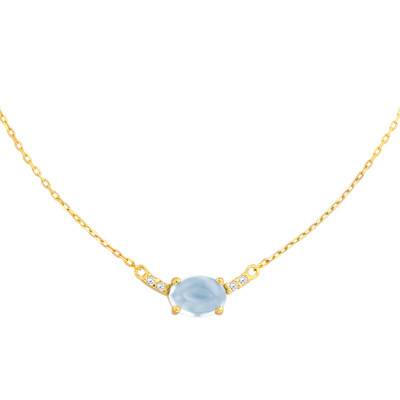 Collier Hélia Topaze Or Jaune 375, Longueur 42 cm - Vandona