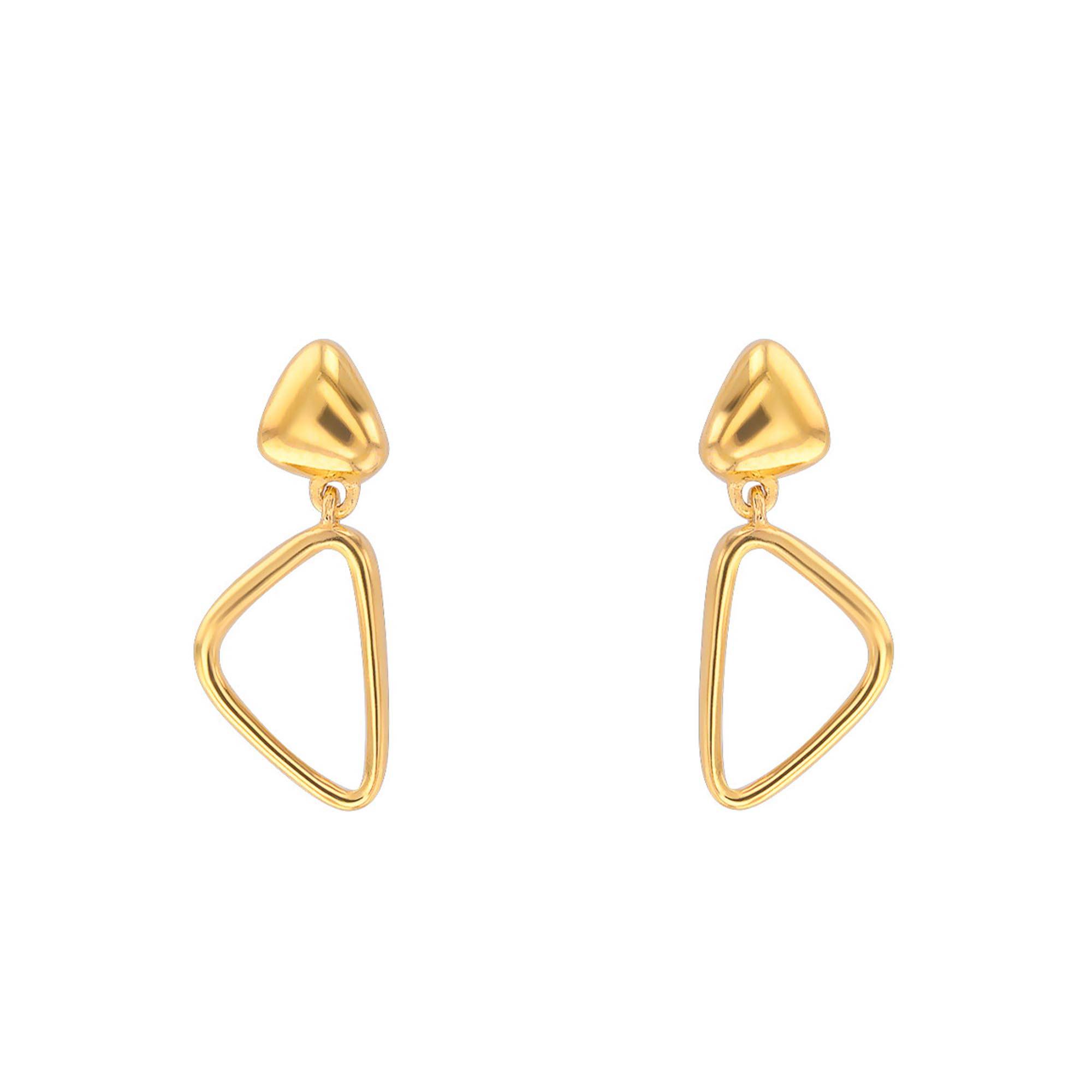 Boucles D'oreilles Homme Mendes Triangle Acier Inoxydable