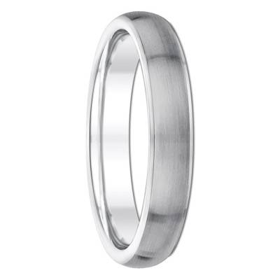 Palladium 950 Brushed Comfort-Fit Liszt Wedding Ring 4 mm - Fair'Belle
