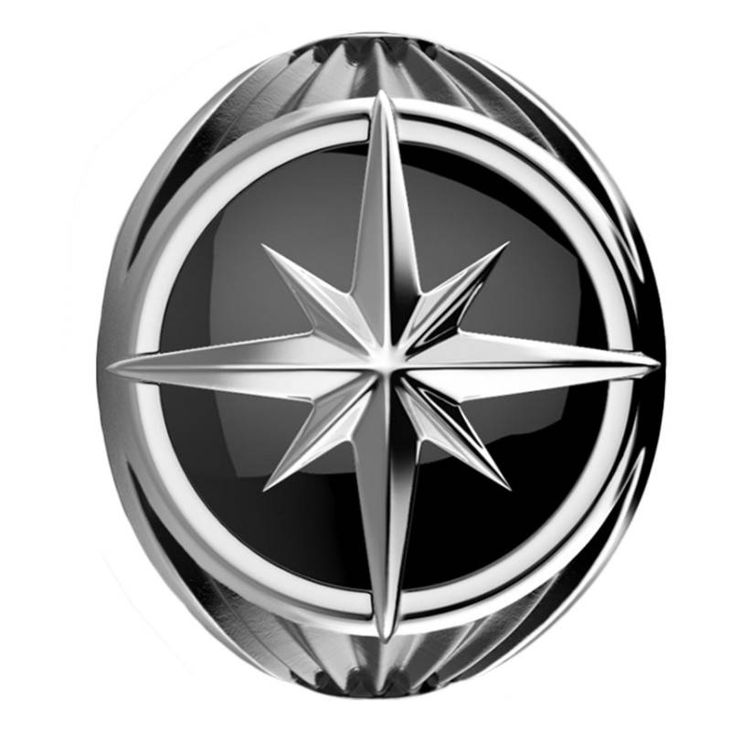 925 Silver & Onyx Cosmopolitan Compass Rose Ring - ESA013 - Zancan