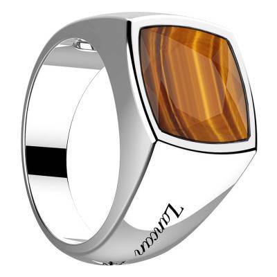 925 Silver & Brown Tiger's Eye Cosmostone Ring - ESA005-T - Zancan