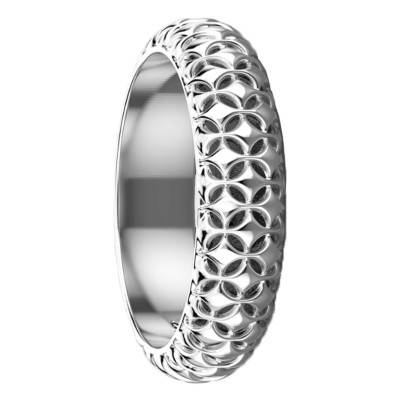 925 Silver Cosmopolitan Reliefs Ring - EXA162 - Zancan